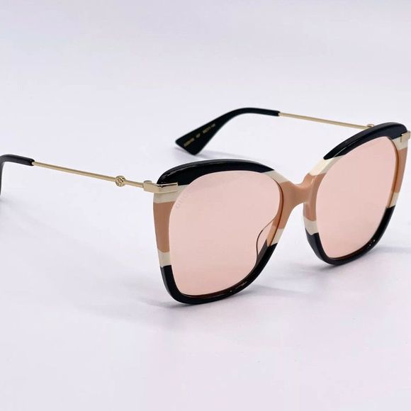 Sale! New Gucci Women\'s 56mm Black and Beige Sunglasses! main image 8